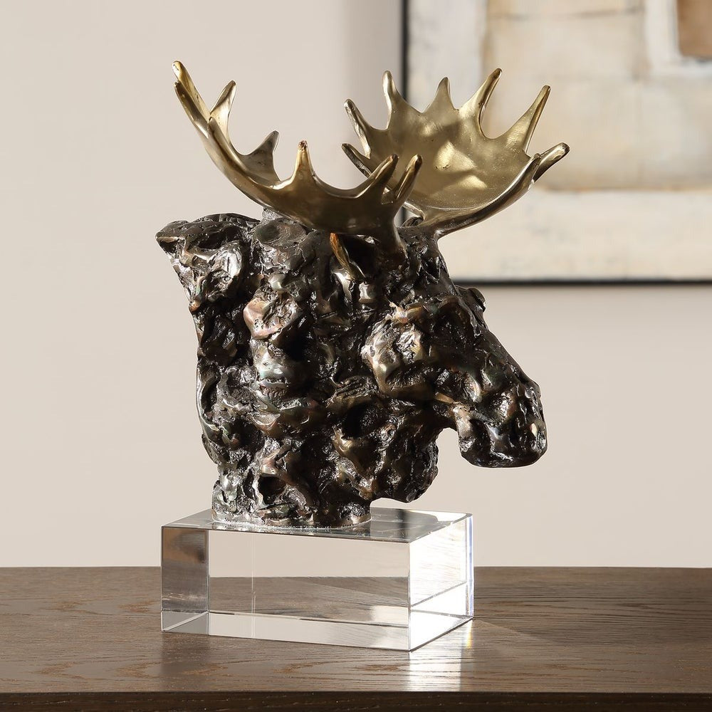 Moose Bust Sculpture