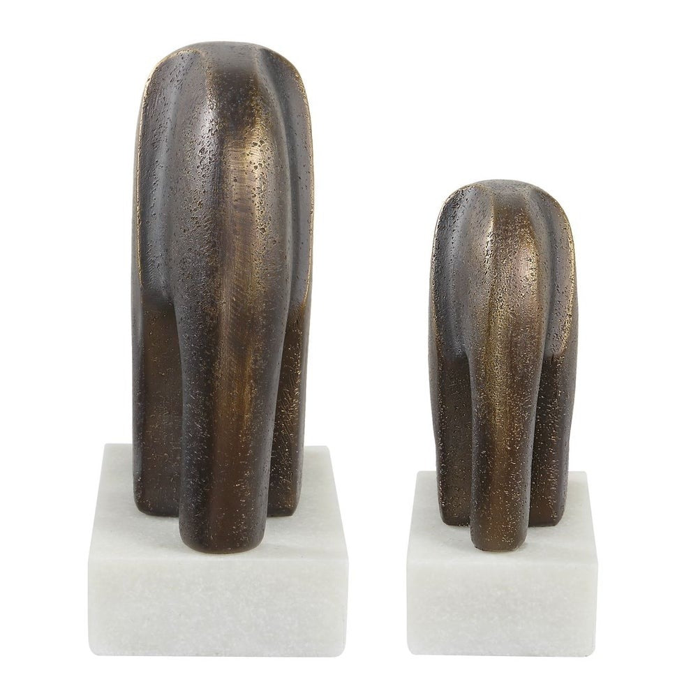 Timeless Tusk Elephant Sculptures – Bronze, Set of 2