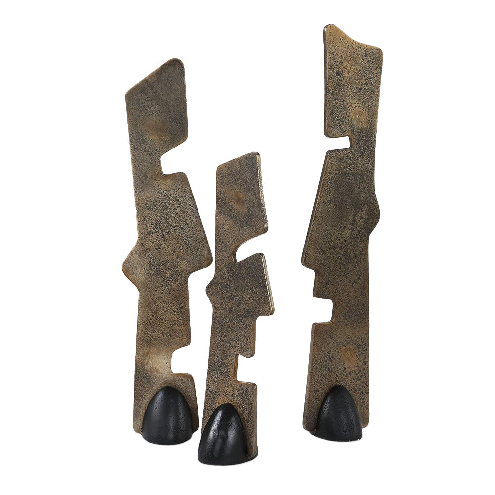Geometric Echoes Sculptures – Set of 3