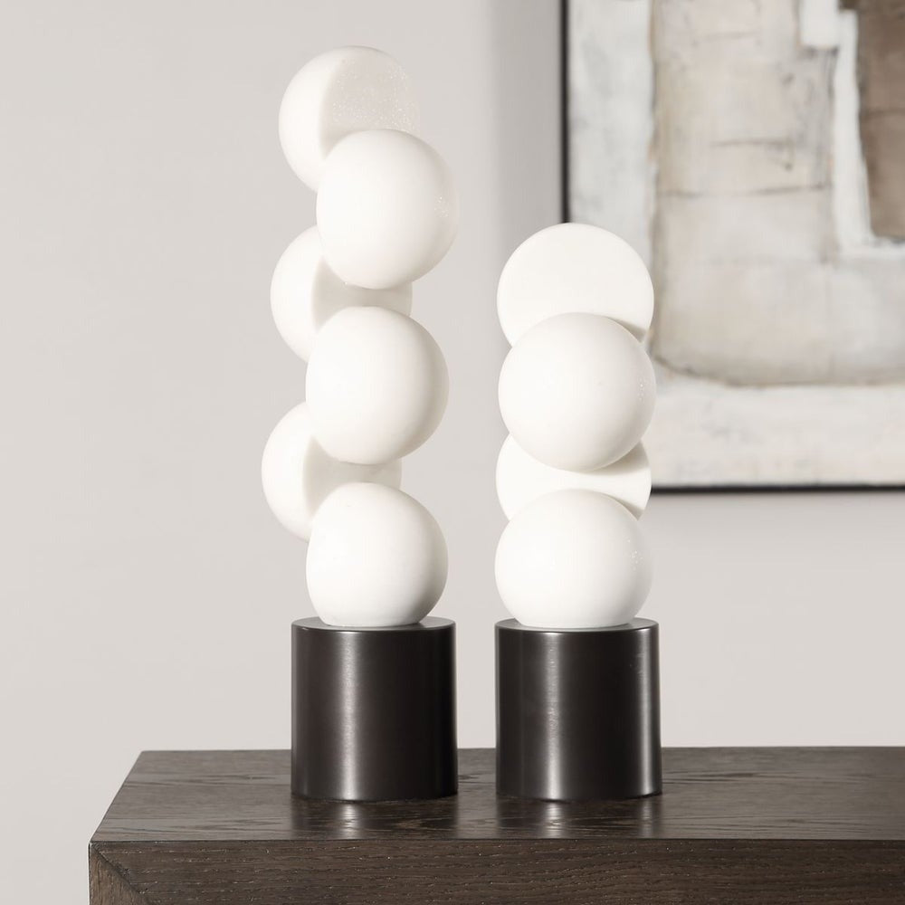 Symmetry Circle Sculptures – Set of 2