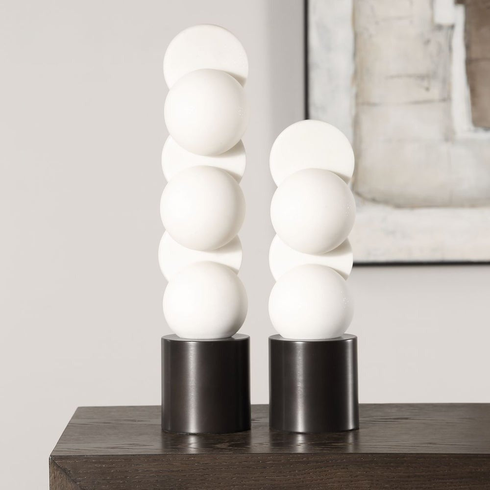 Symmetry Circle Sculptures – Set of 2