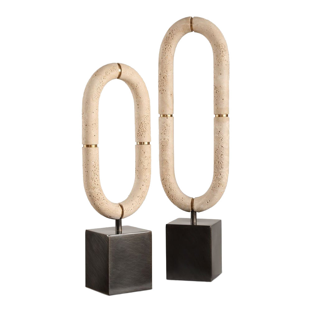 Oval Fusion Sculptures – Set of 2