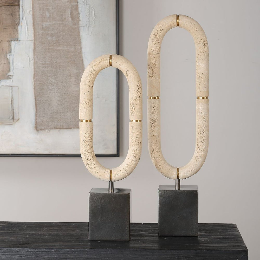 Oval Fusion Sculptures – Set of 2