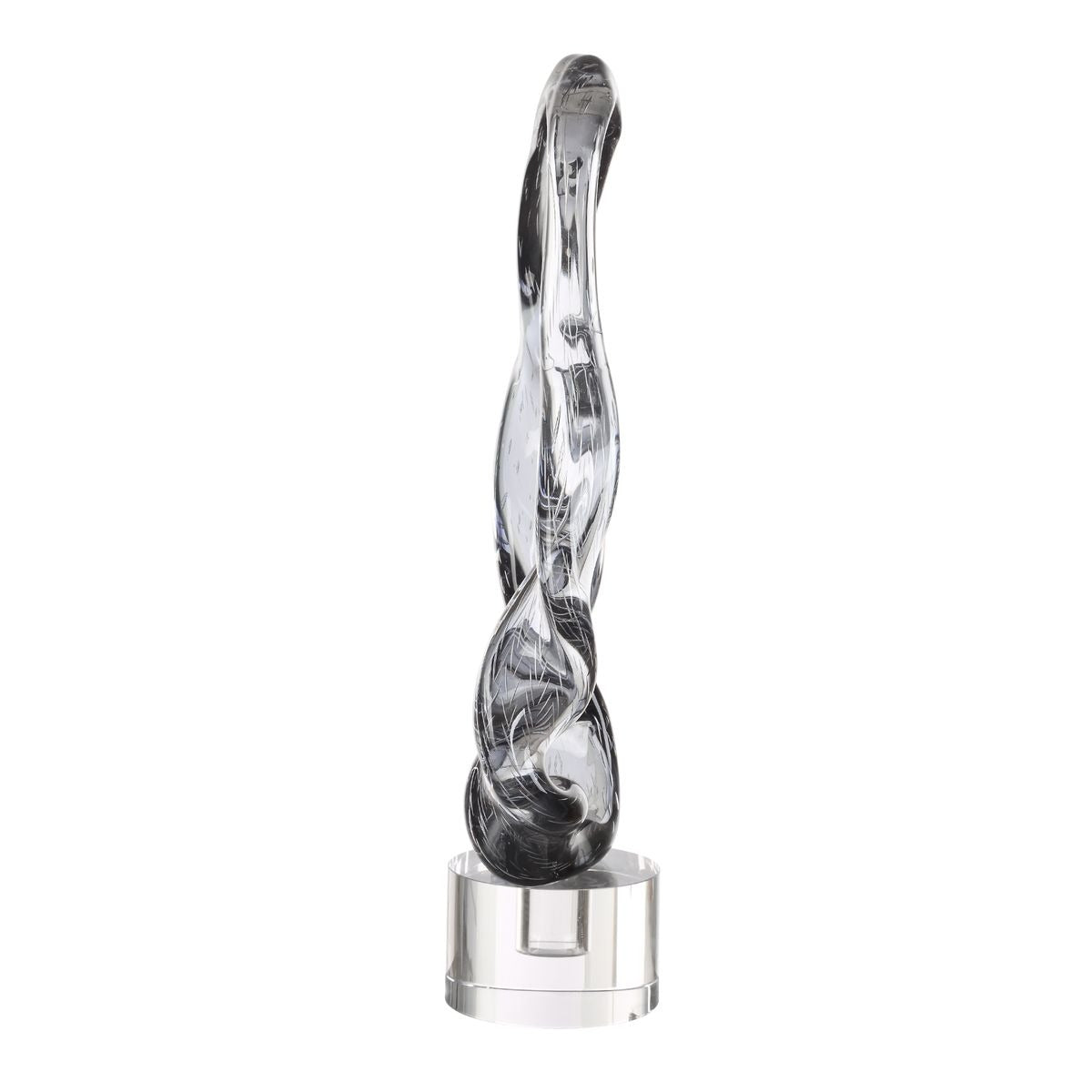 Luminous Twist Glass Sculpture