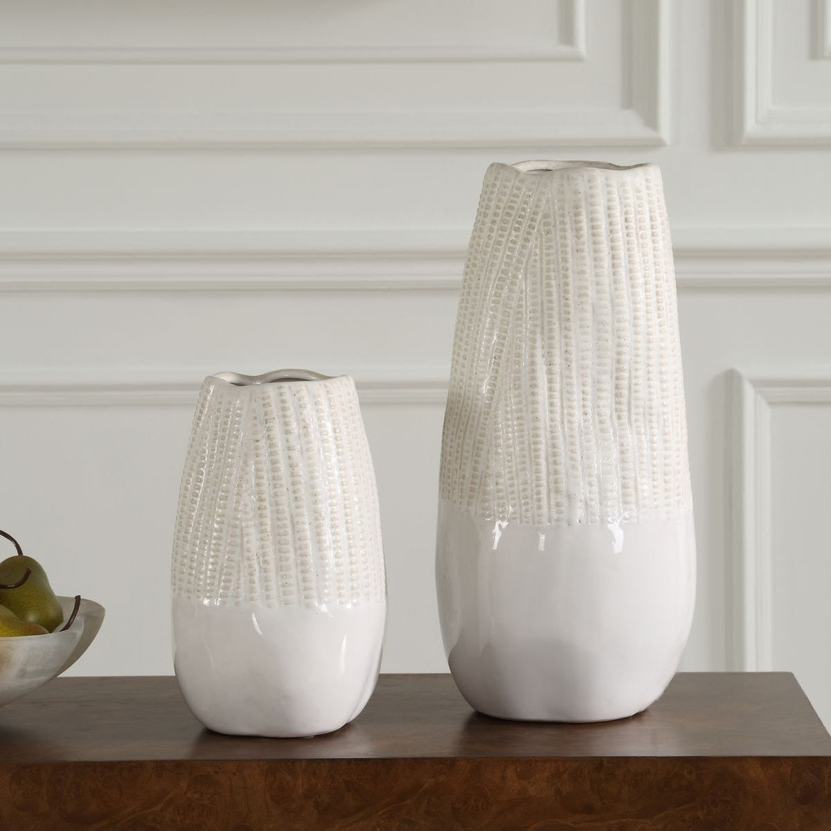 Echo Ridge White Vases – Set of 2