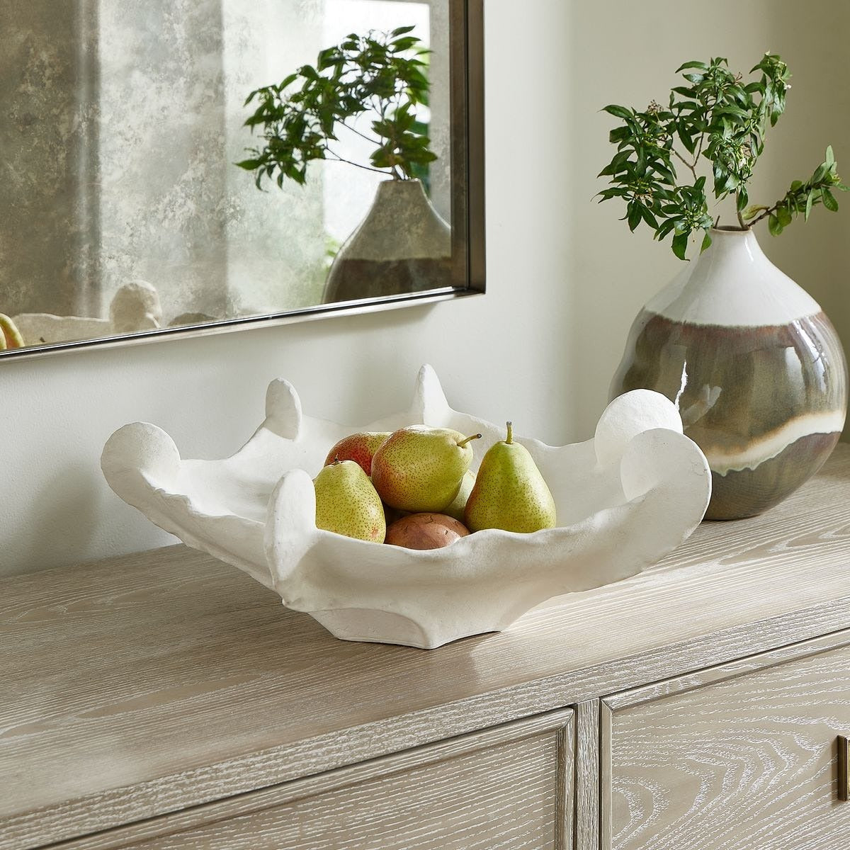 Coral Mirage White Outdoor Bowl