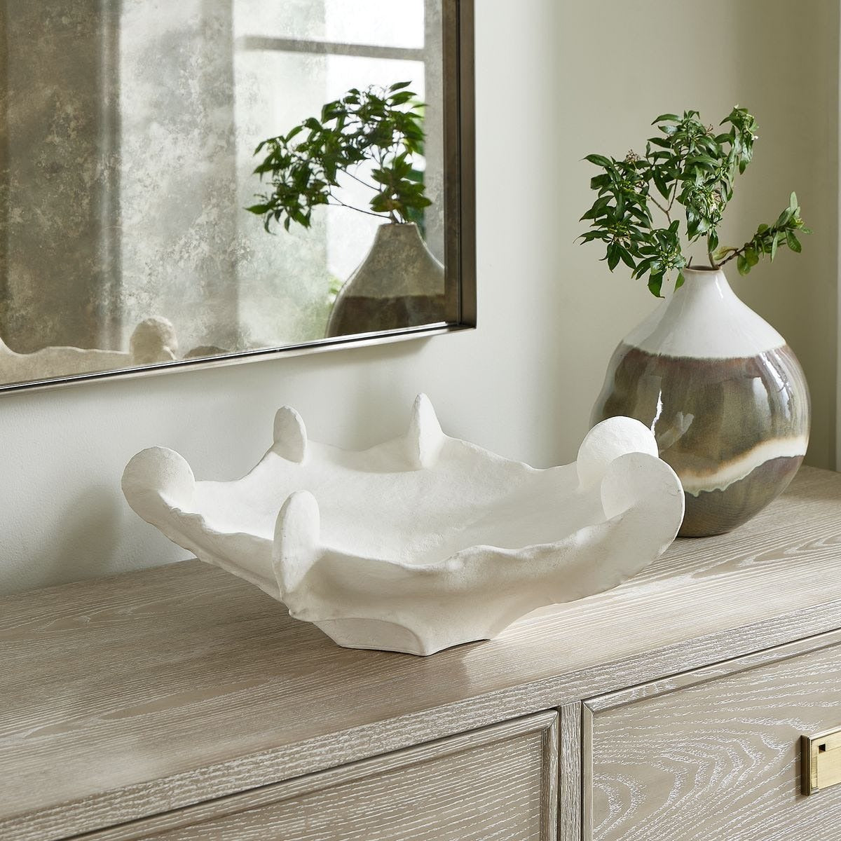 Coral Mirage White Outdoor Bowl