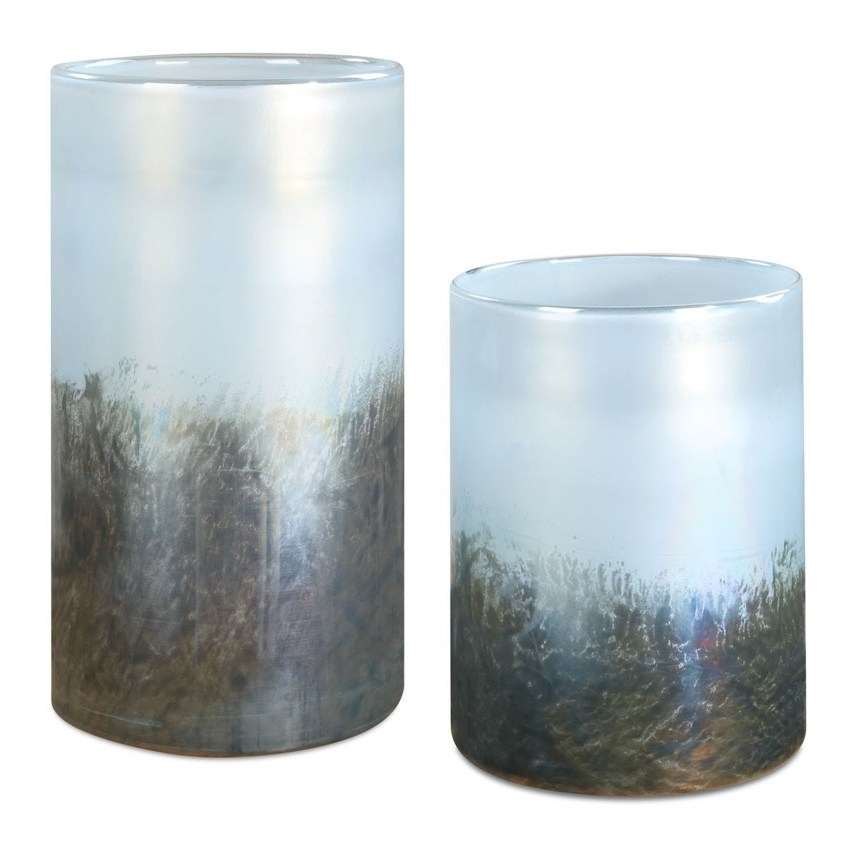 Midnight Mist Cylindrical Vases – Set of 2