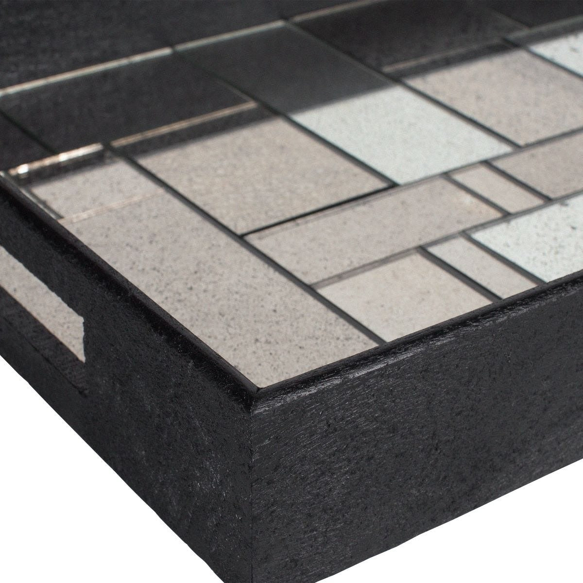Modern Mosaic Antique Mirrored Tray