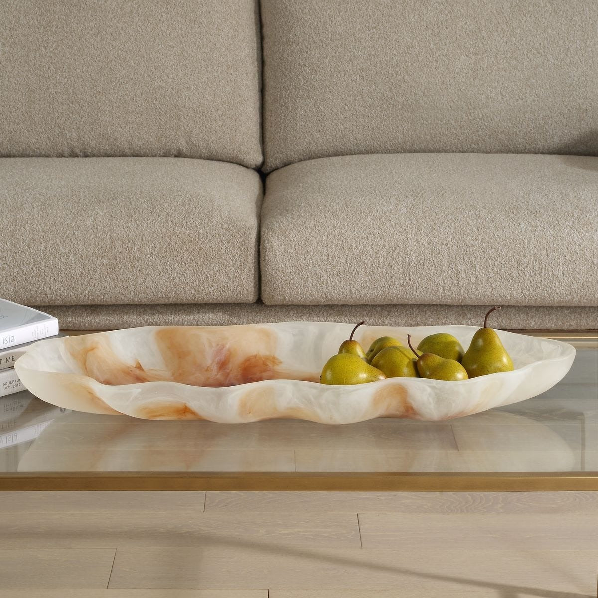 Organic Elegance Wavy Oval Bowl