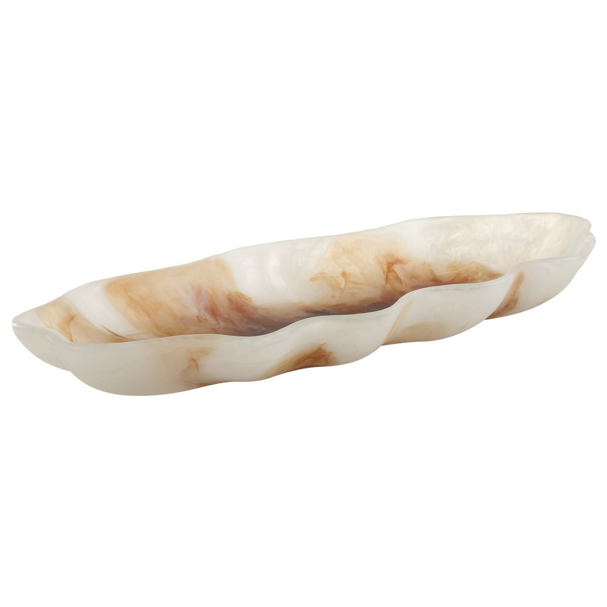 Organic Elegance Wavy Oval Bowl