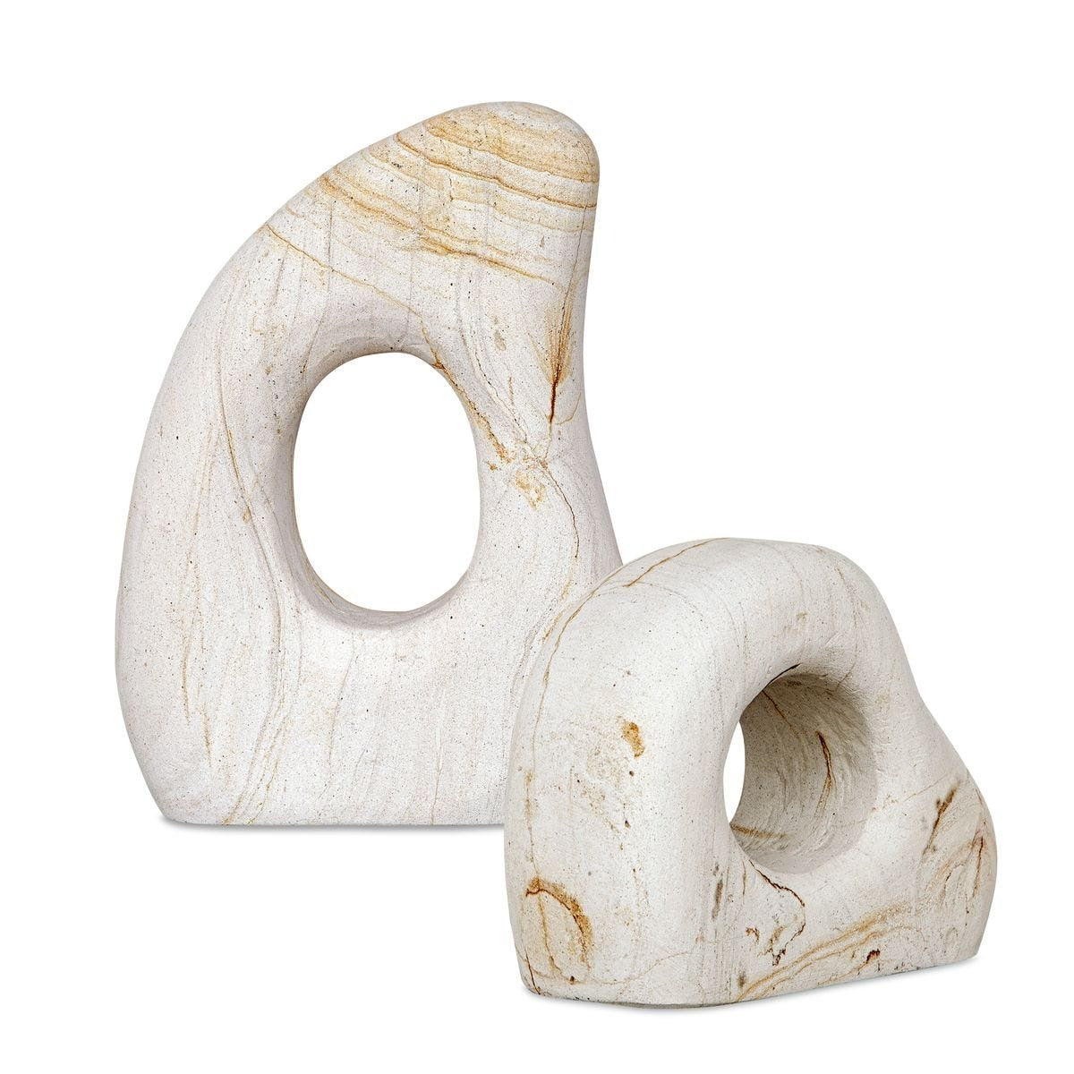 Stone Flow Outdoor Sculptures – Set of 2