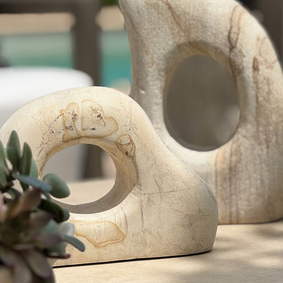 Stone Flow Outdoor Sculptures – Set of 2