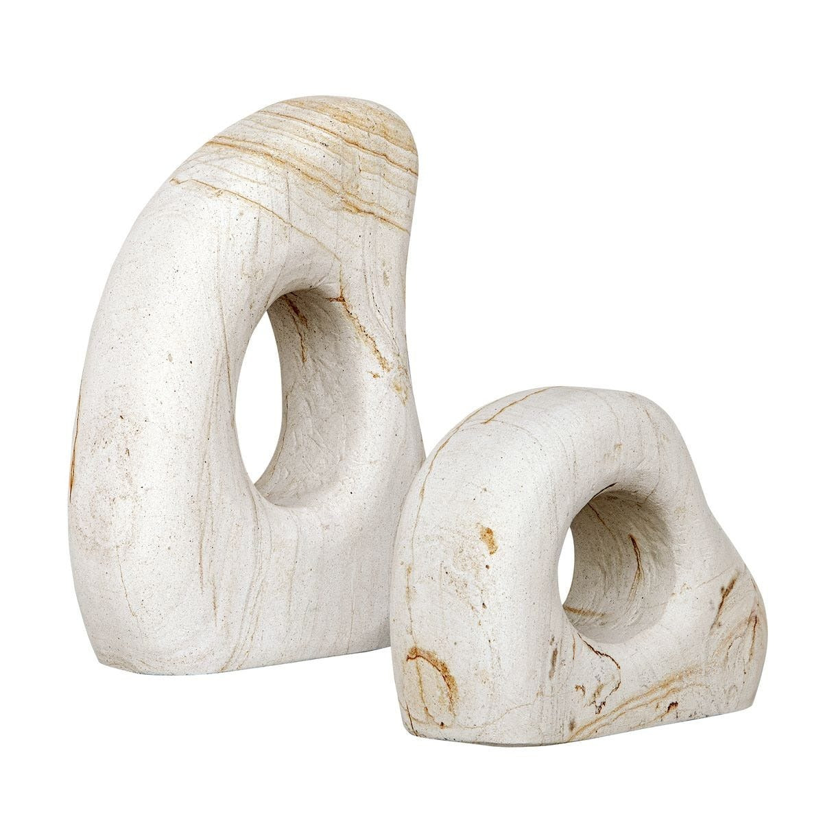 Stone Flow Outdoor Sculptures – Set of 2