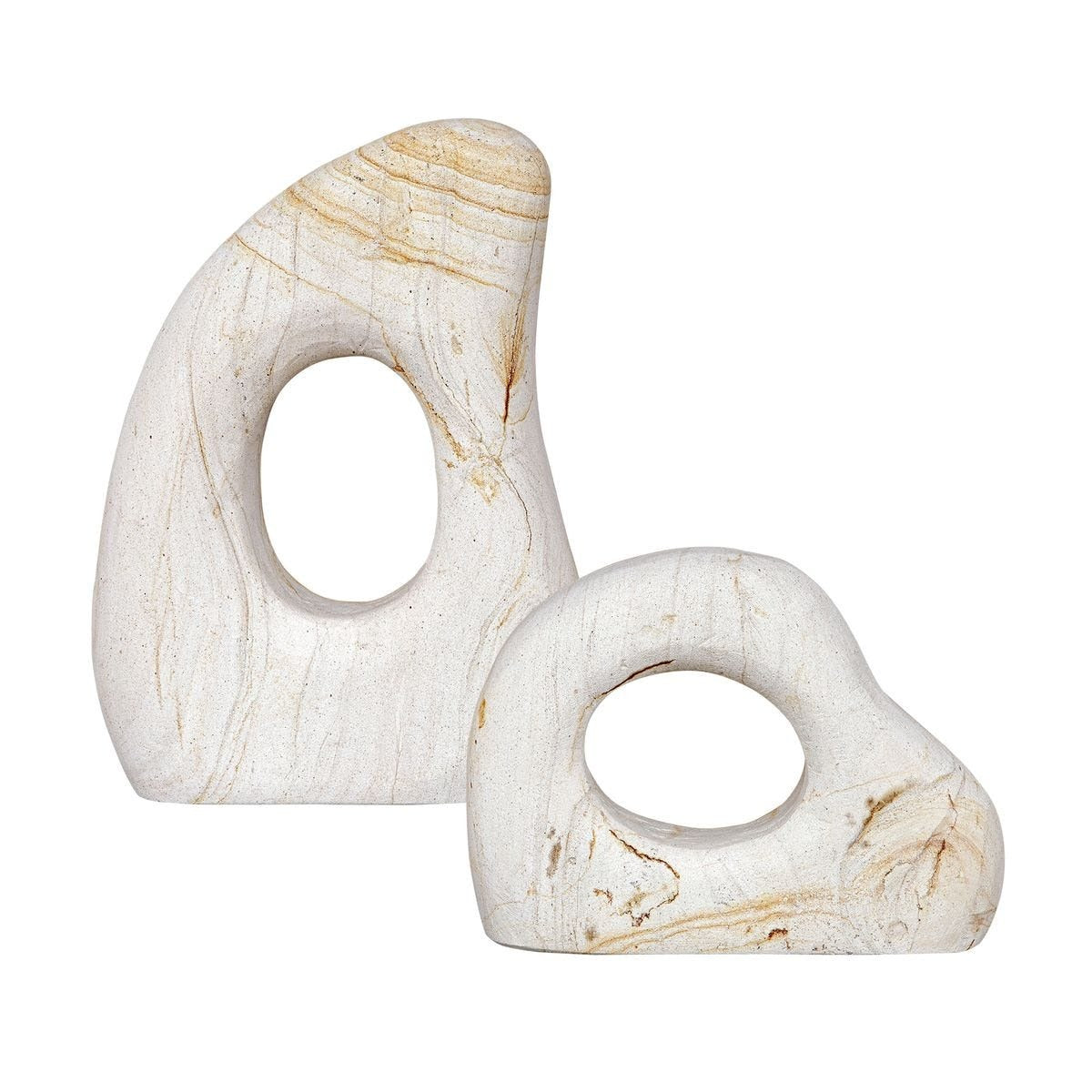 Stone Flow Outdoor Sculptures – Set of 2