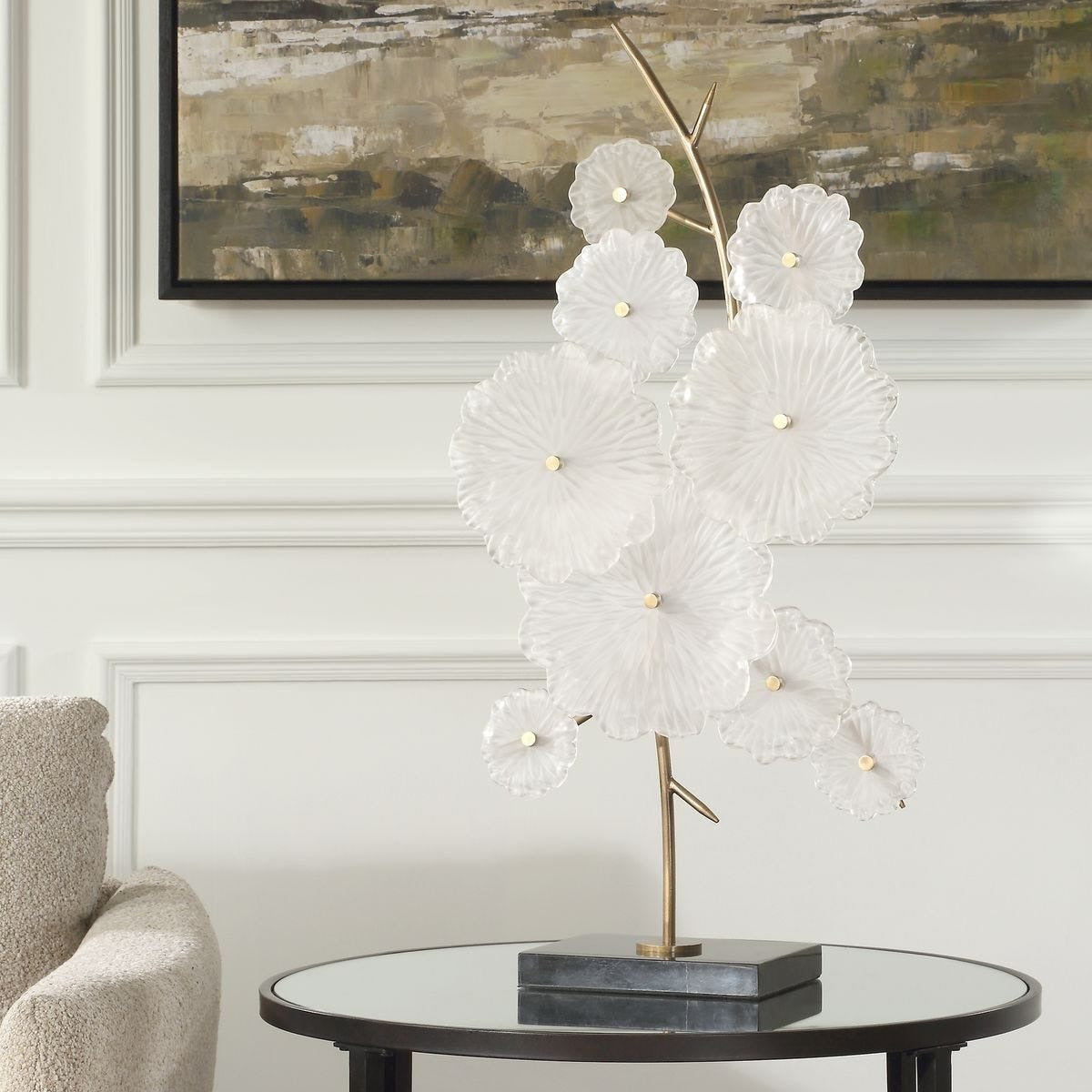 Glass Garden Table Sculpture