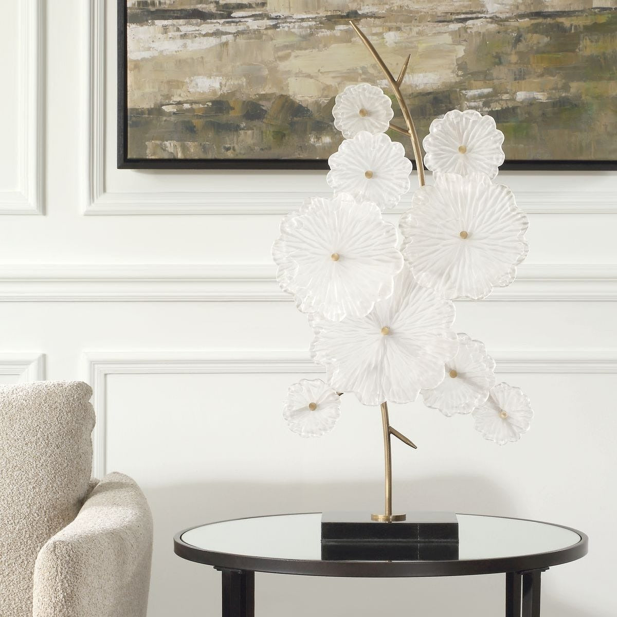 Glass Garden Table Sculpture