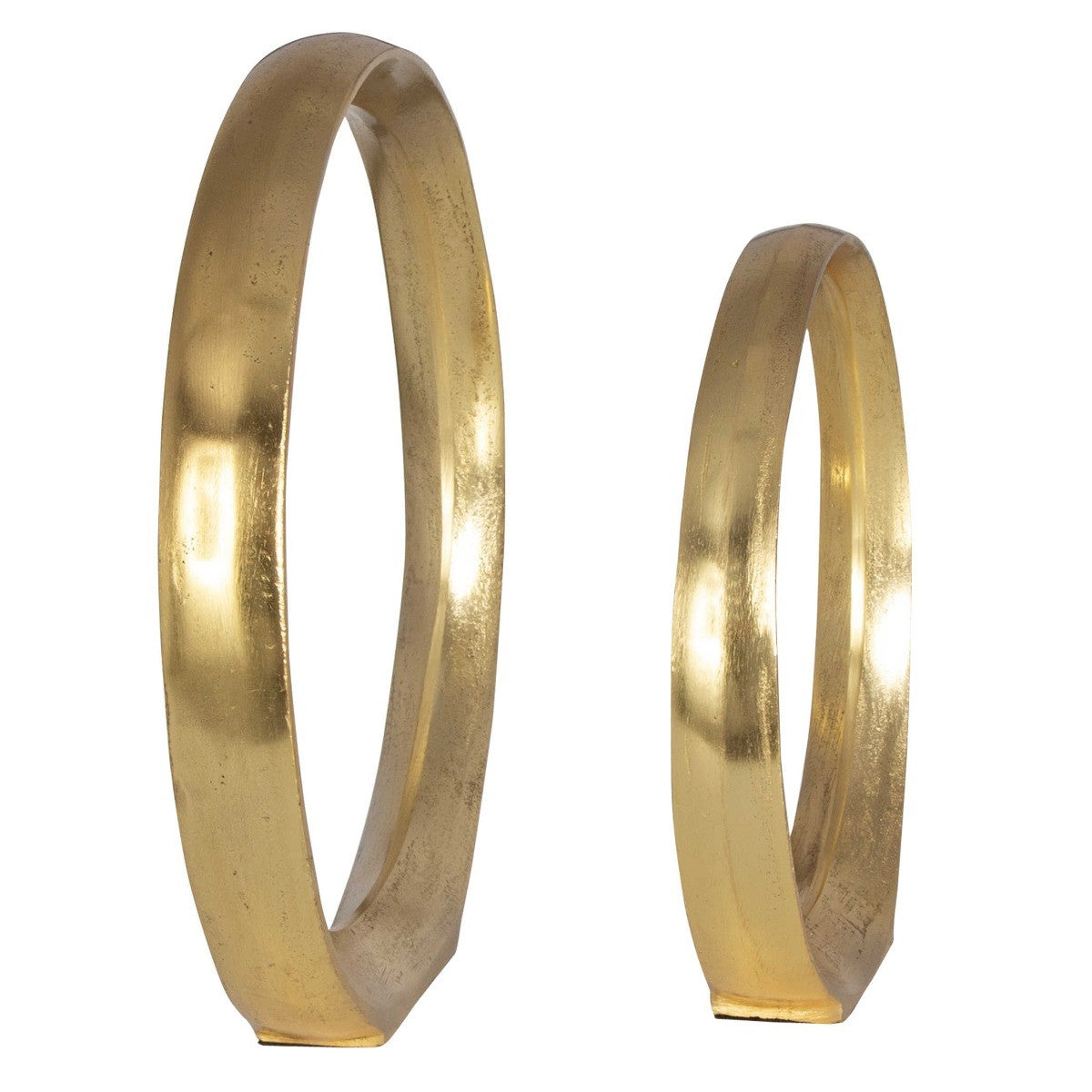 Jimena Gold Ring Sculptures – Set of 2