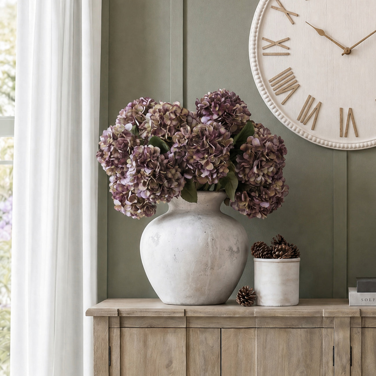 Hill Interiors Autumn Burgundy Hydrangea