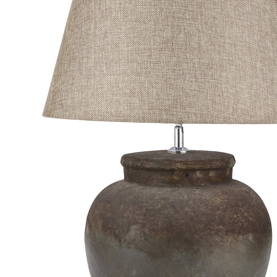 Hill Interiors Castello Aged Stone Ceramic Table Lamp