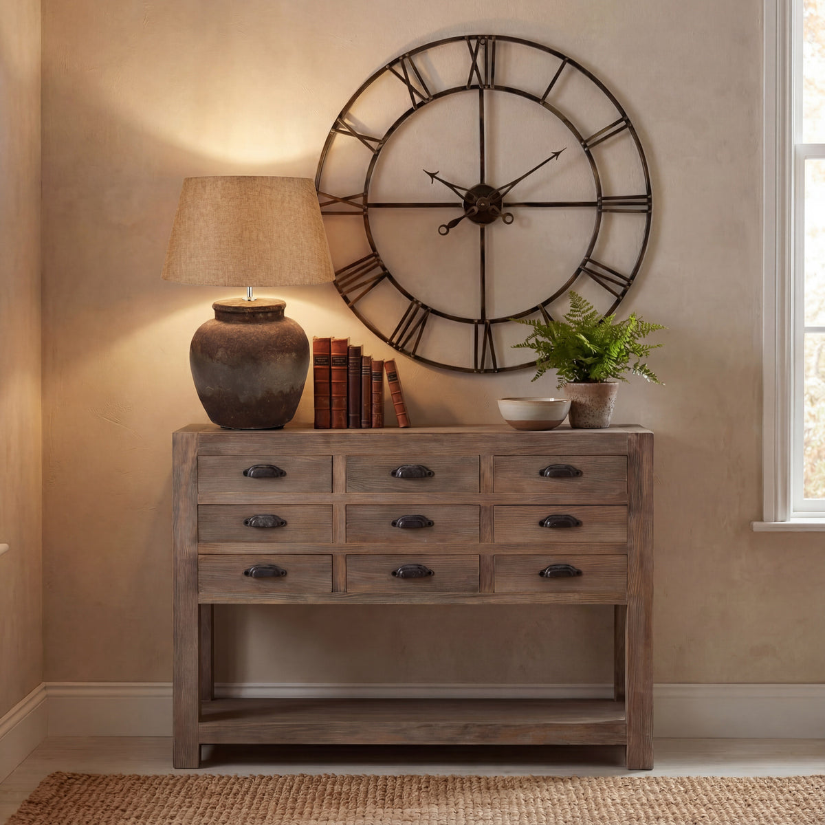 Hill Interiors Castello Aged Stone Ceramic Table Lamp