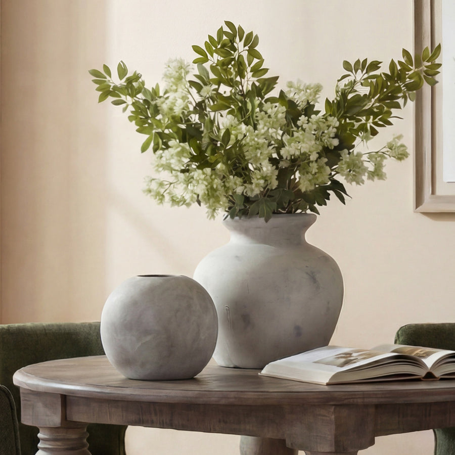 Hill Interiors Darcy Antique White Vase