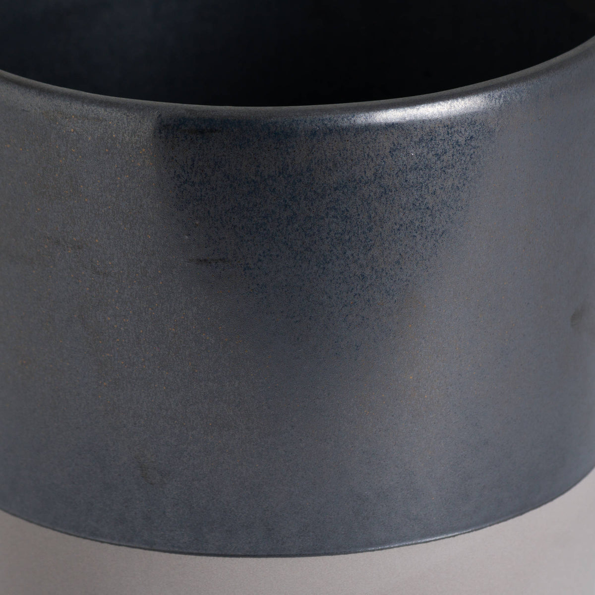 Hill Interiors Large Metallic Grey Ceramic Planter