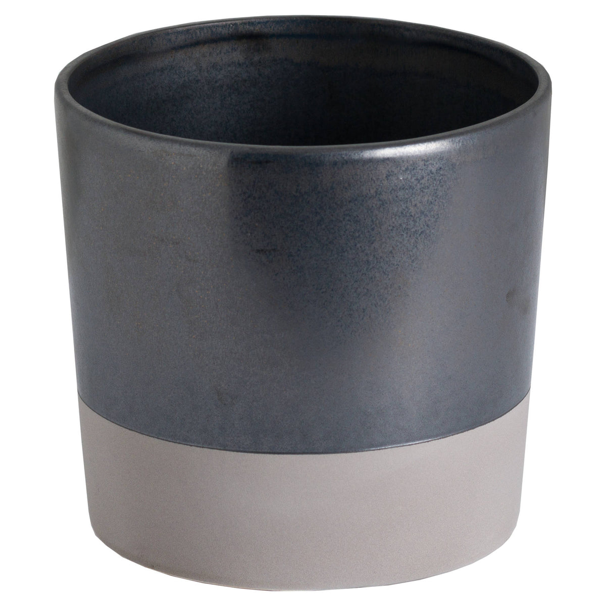 Hill Interiors Large Metallic Grey Ceramic Planter