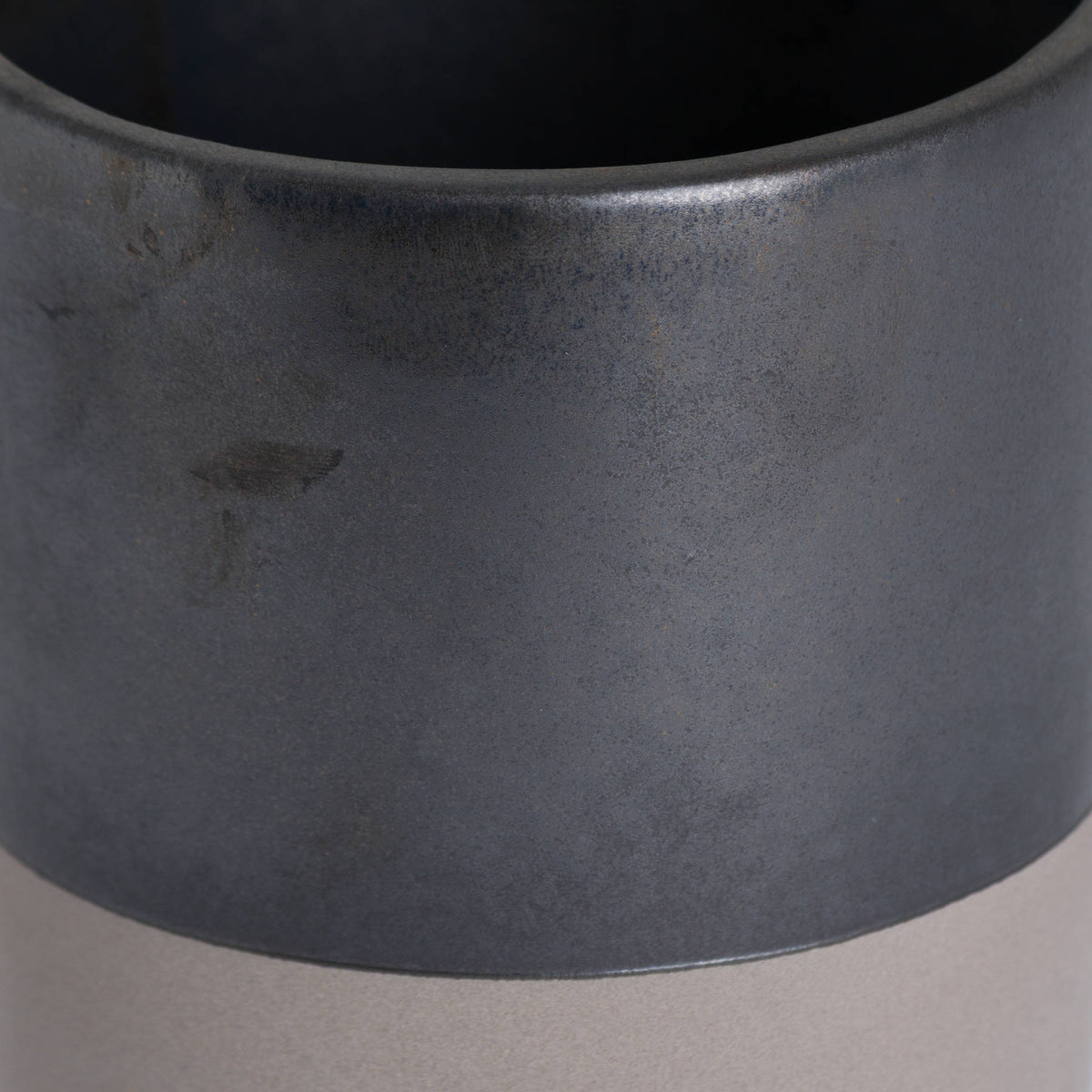 Hill Interiors Metallic Grey Ceramic Planter