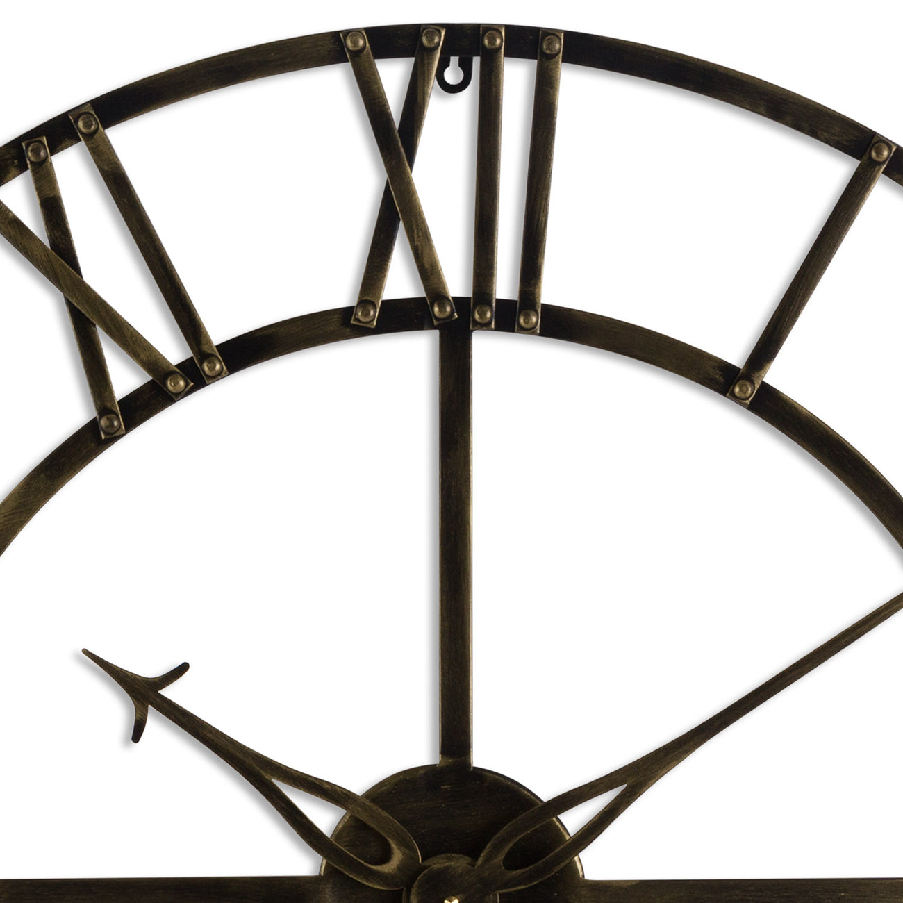 Hill Interiors Small Antique Brass Skeleton Clock
