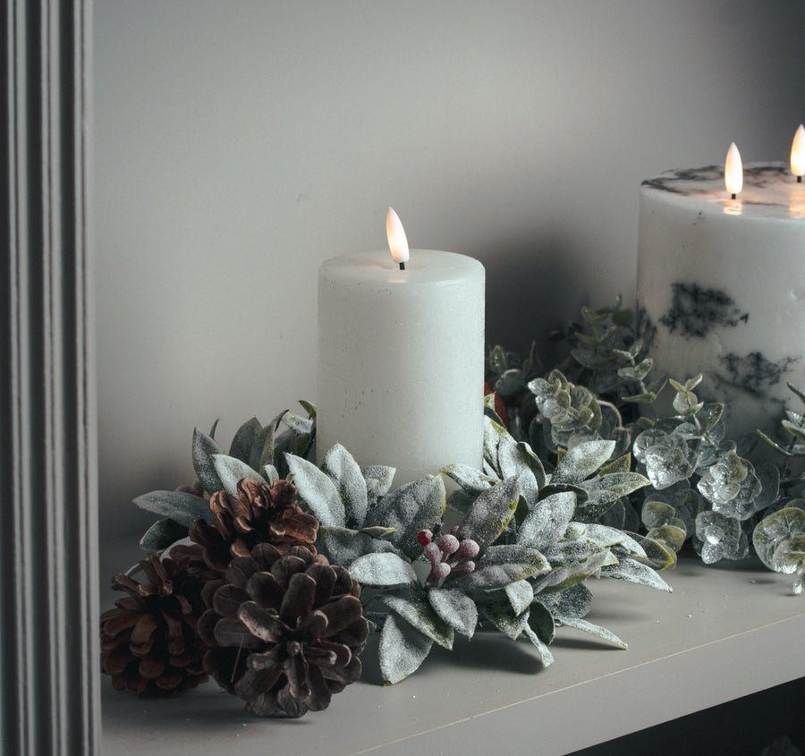 Hill Interiors Luxe Collection Natural Glow 3x6 LED White Candle