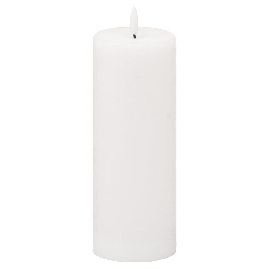 Hill Interiors Luxe Collection Natural Glow 3x8 LED White Candle