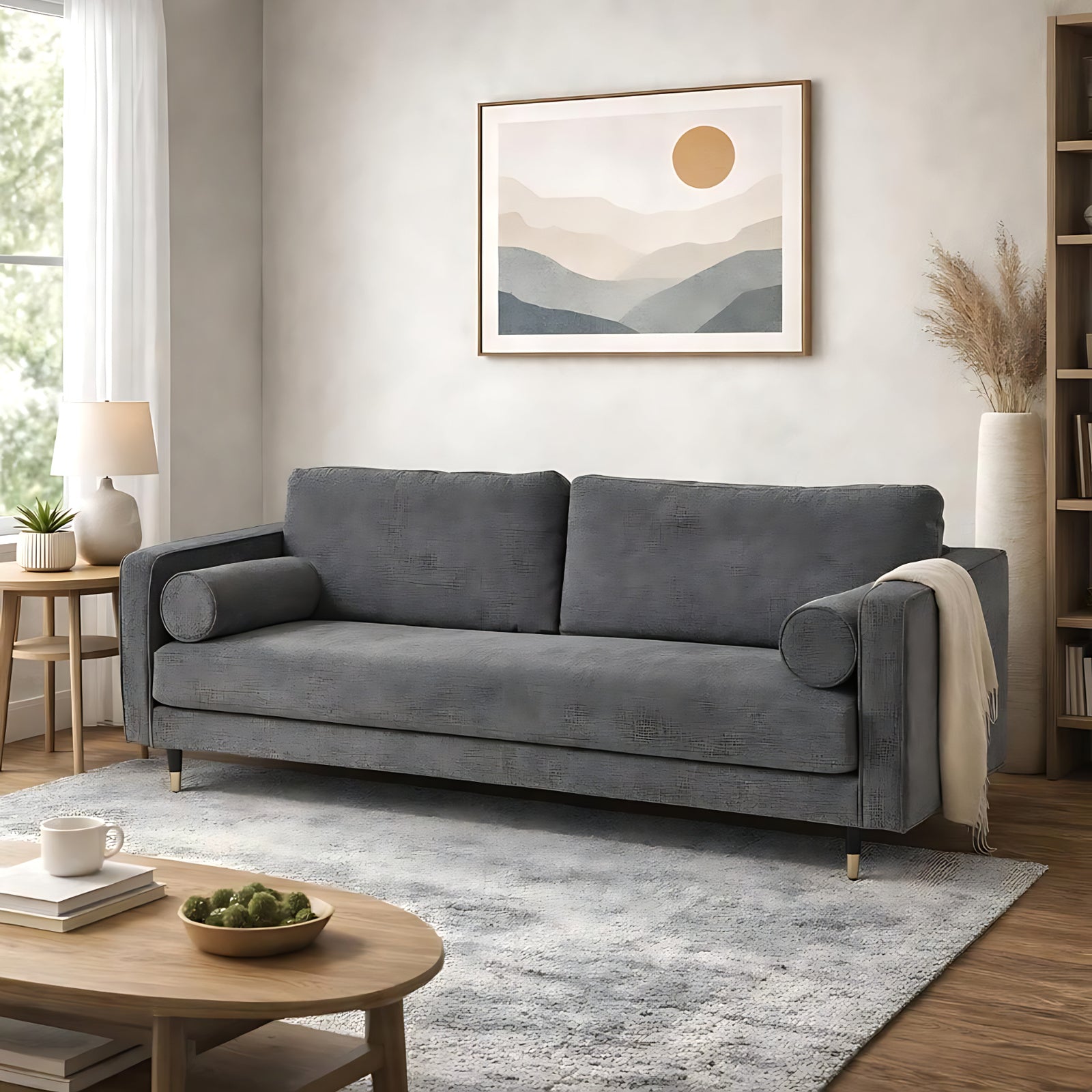 Hampton Grey Large Sofa