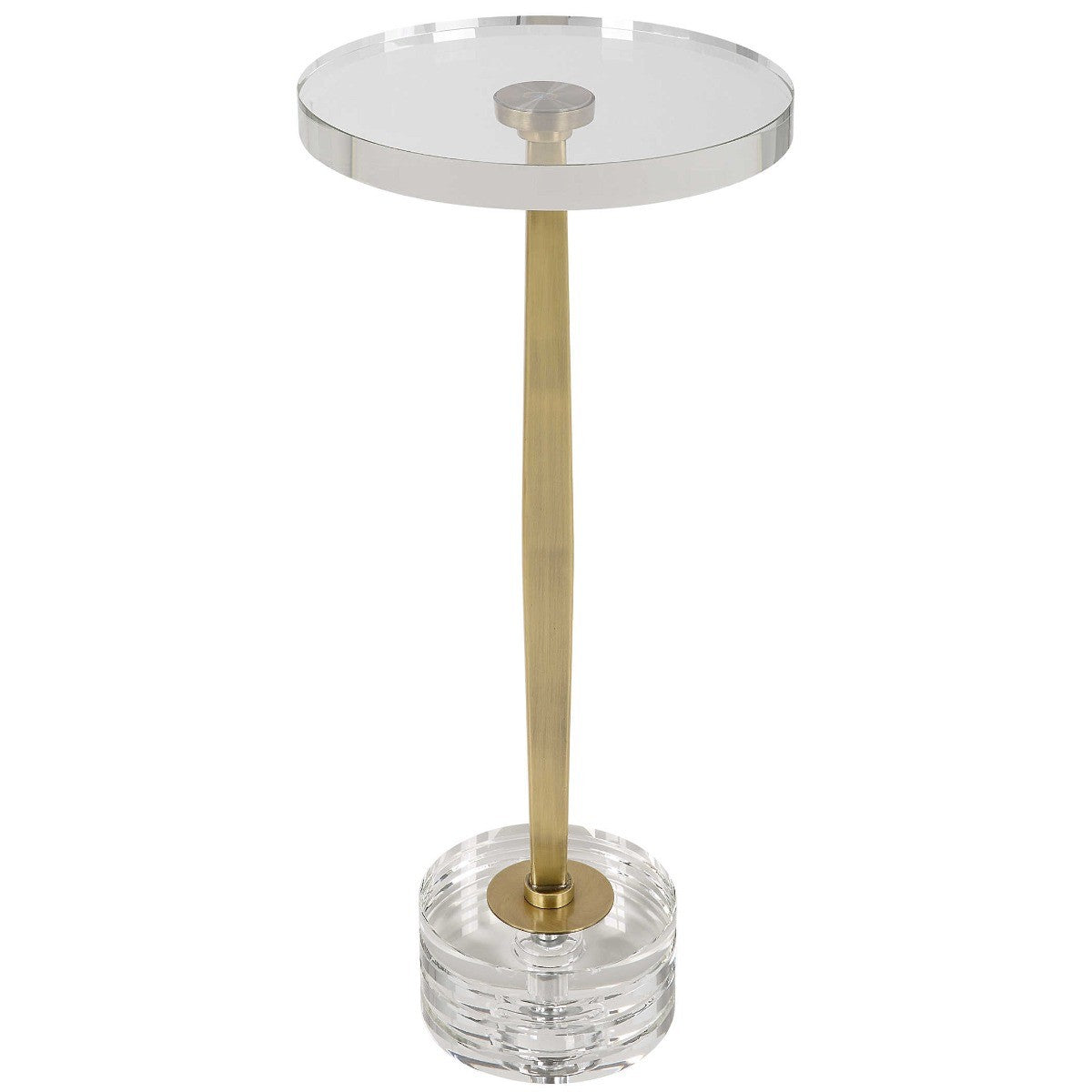 Groove Crystal Glass Drink Table