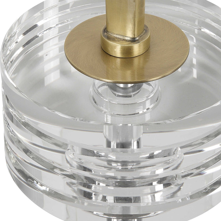 Groove Crystal Glass Drink Table