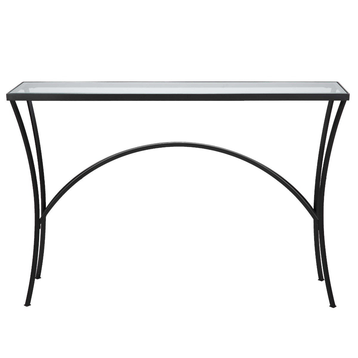 Alayna Black Metal Console Table