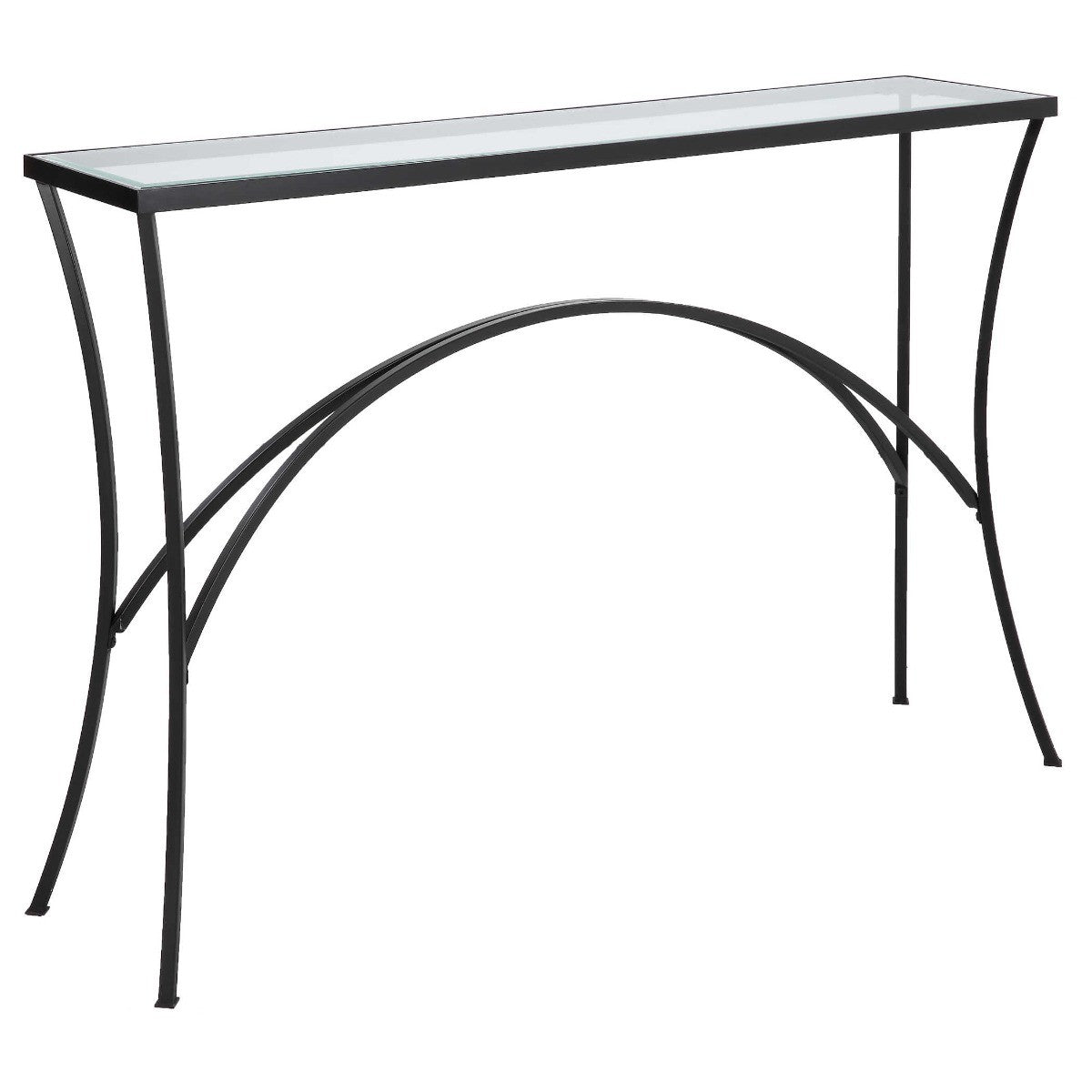 Alayna Black Metal Console Table