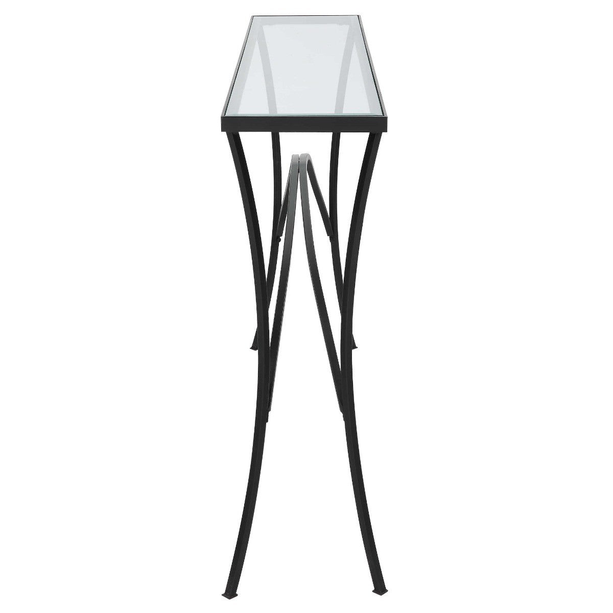Alayna Black Metal Console Table