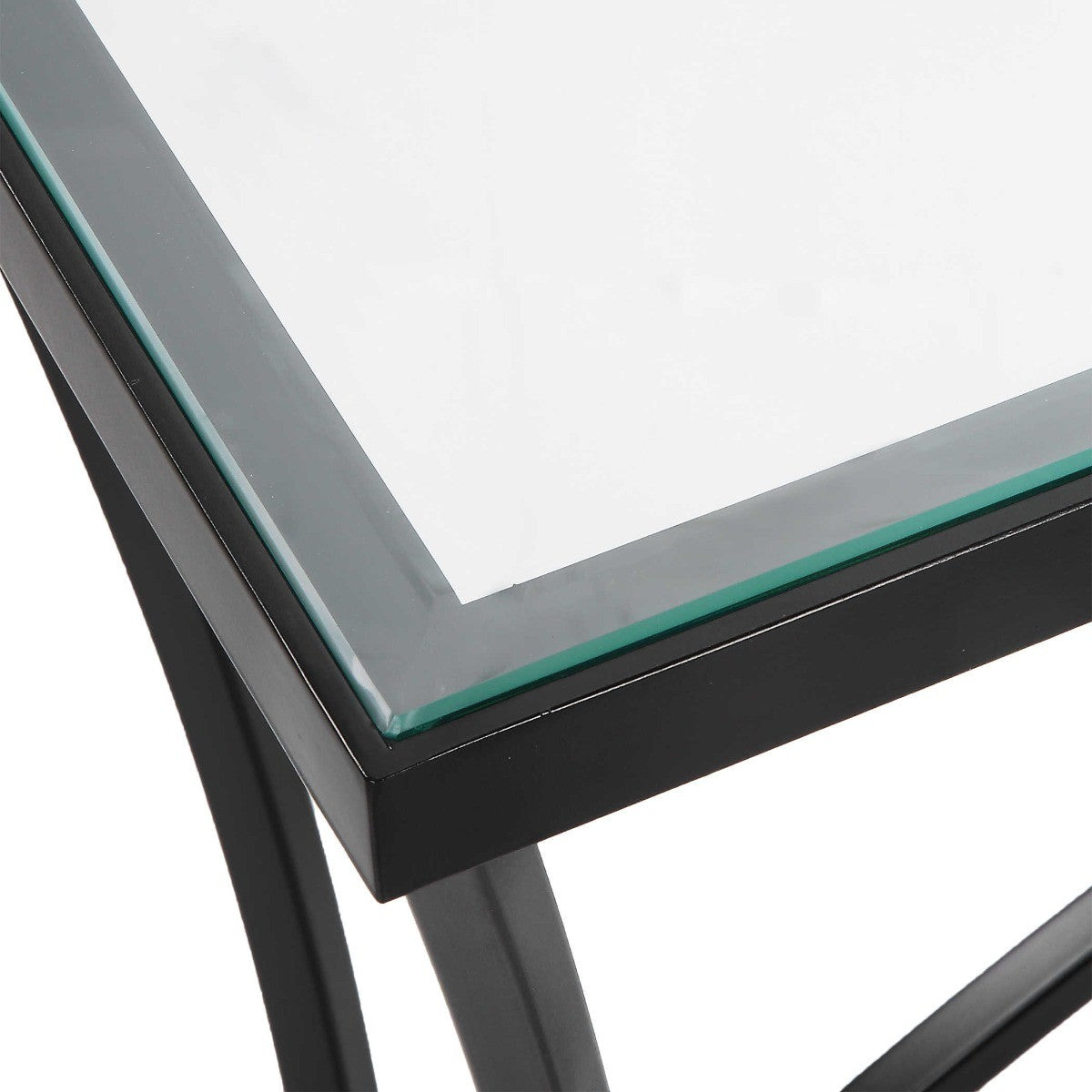 Alayna Black Metal Console Table