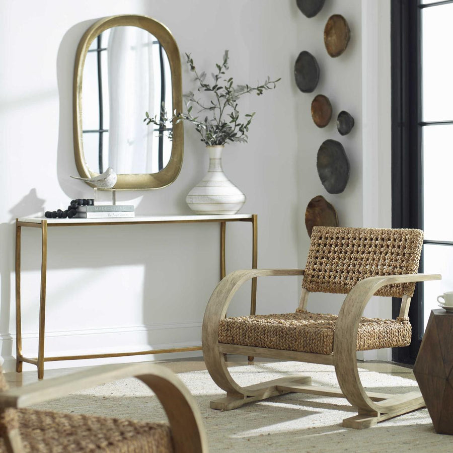 Affinity White Marble Console Table