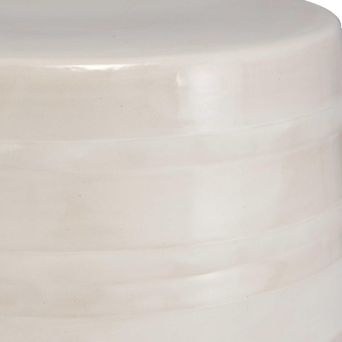 Desert Plains White Glaze Garden Stool