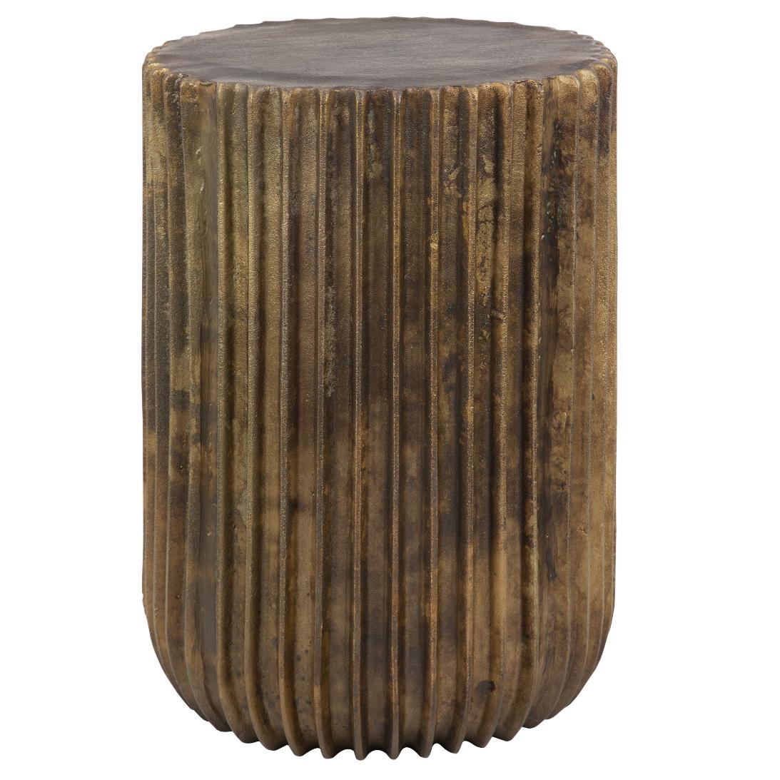 Peaks and Valleys Gold Accent Table