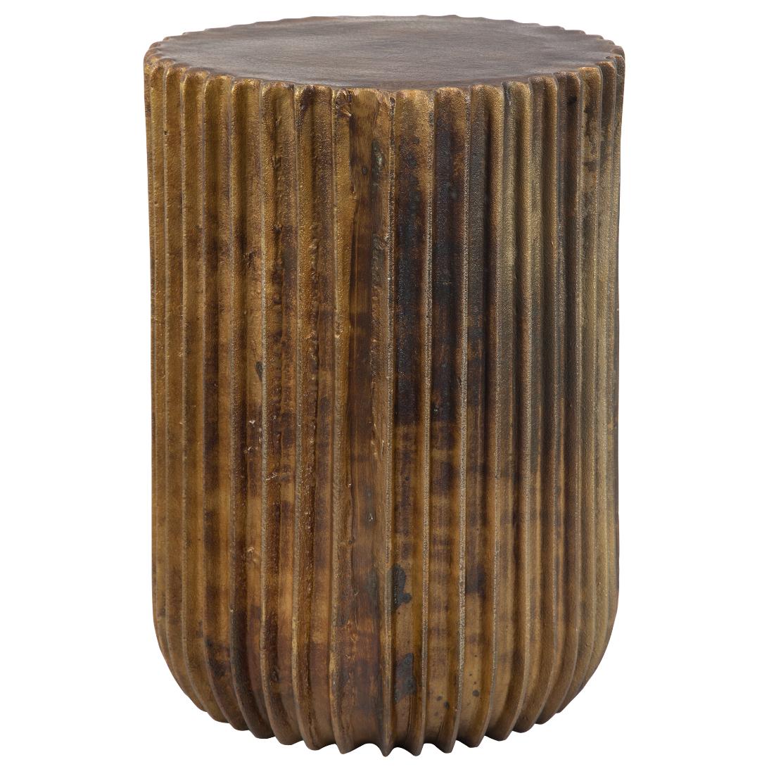 Peaks and Valleys Gold Accent Table