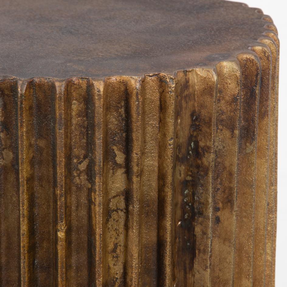 Peaks and Valleys Gold Accent Table