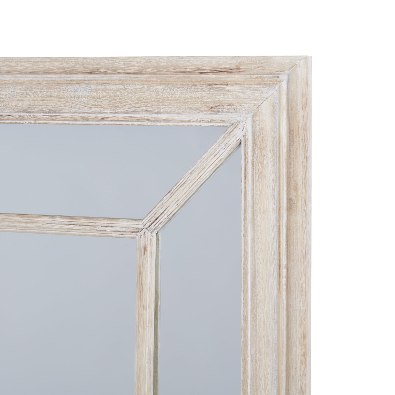 Washed wood mirror frame grain detail