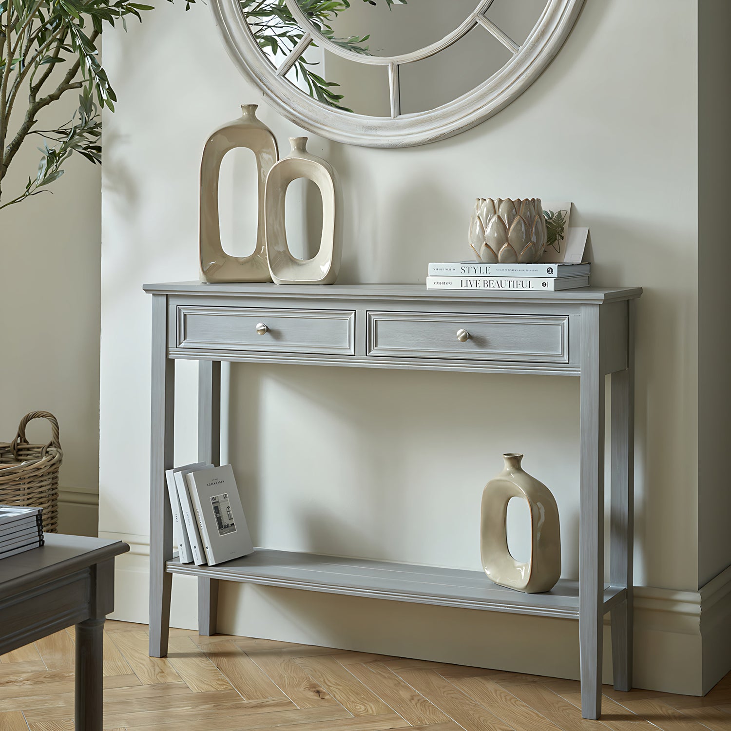 Hill Interiors The Serene Two-Drawer Console Table
