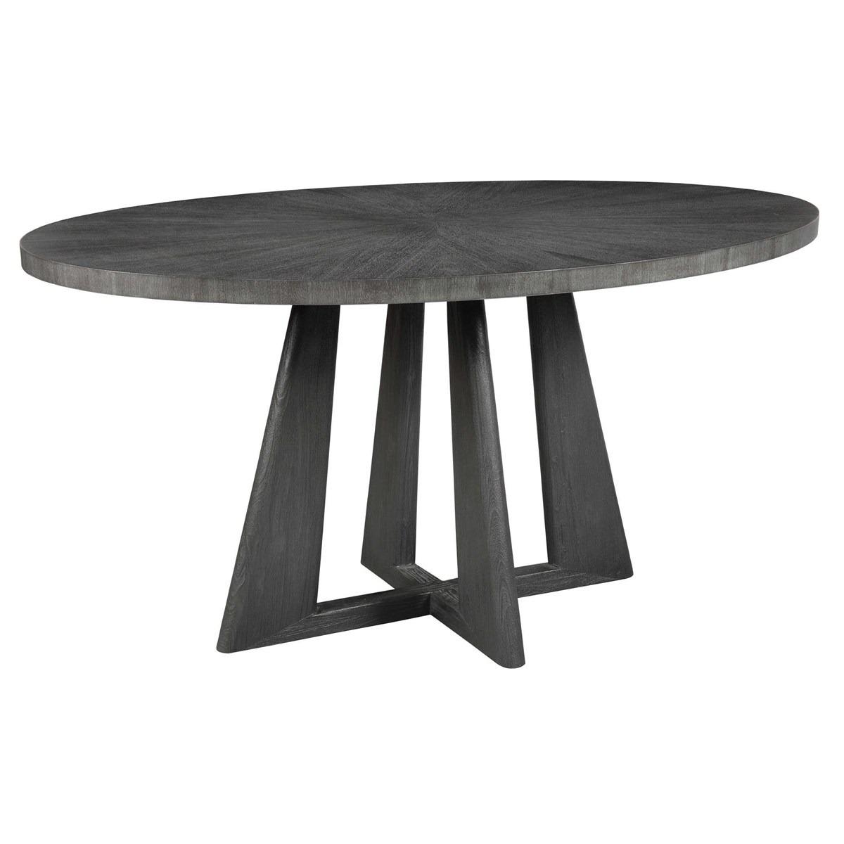 Pulsar Oval Dining Table – Grey Walnut, 152cm