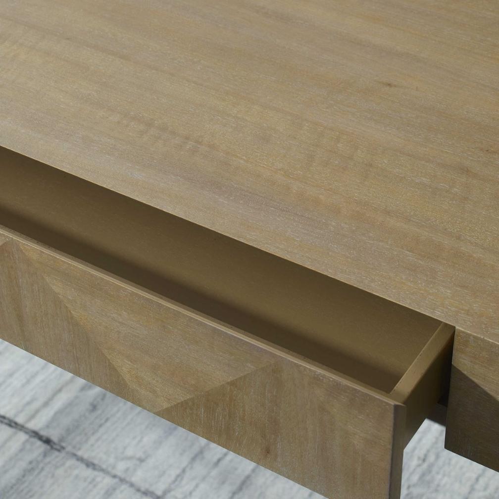 Aristotle Natural Wood Modern Desk
