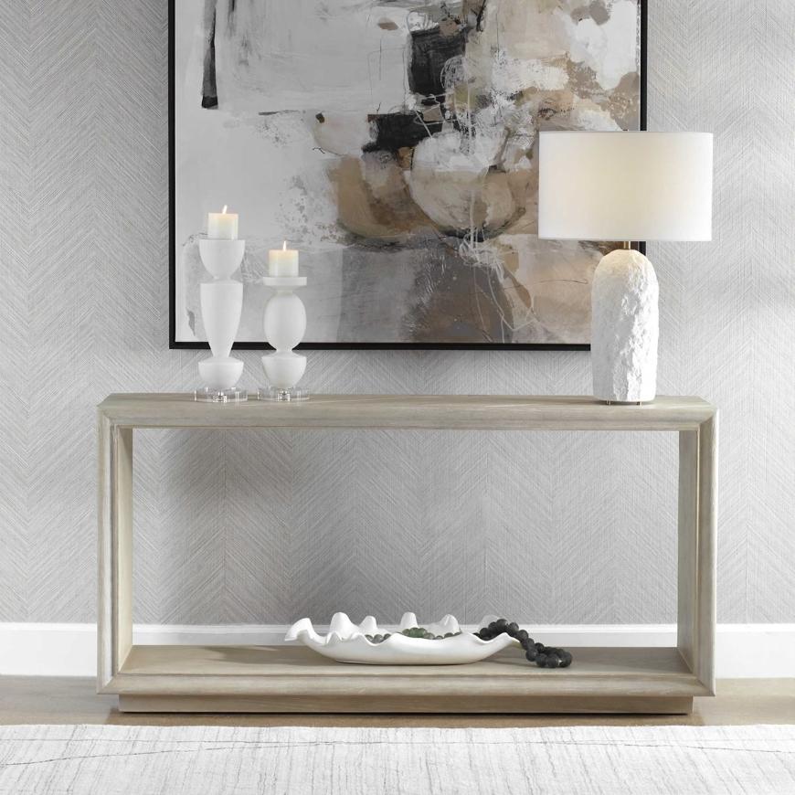 Prism Light Oak Console Table