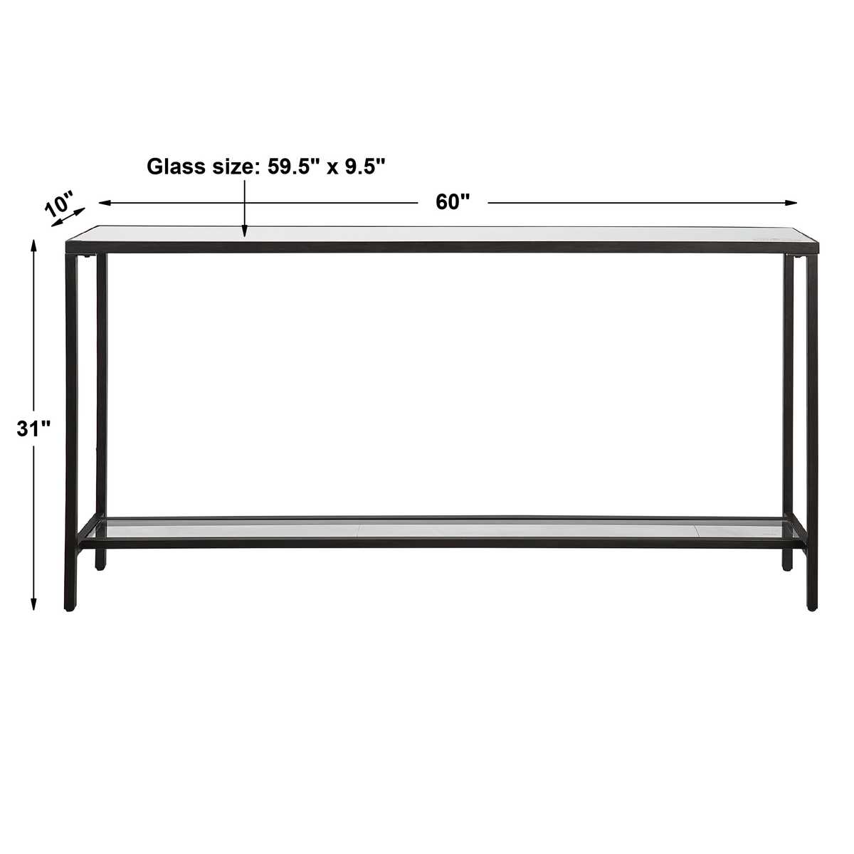 Hayley Black Console Table
